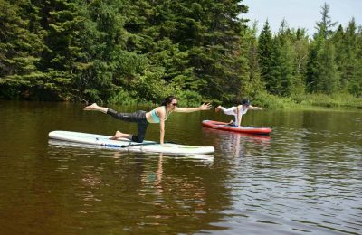 yoga on paddle board
